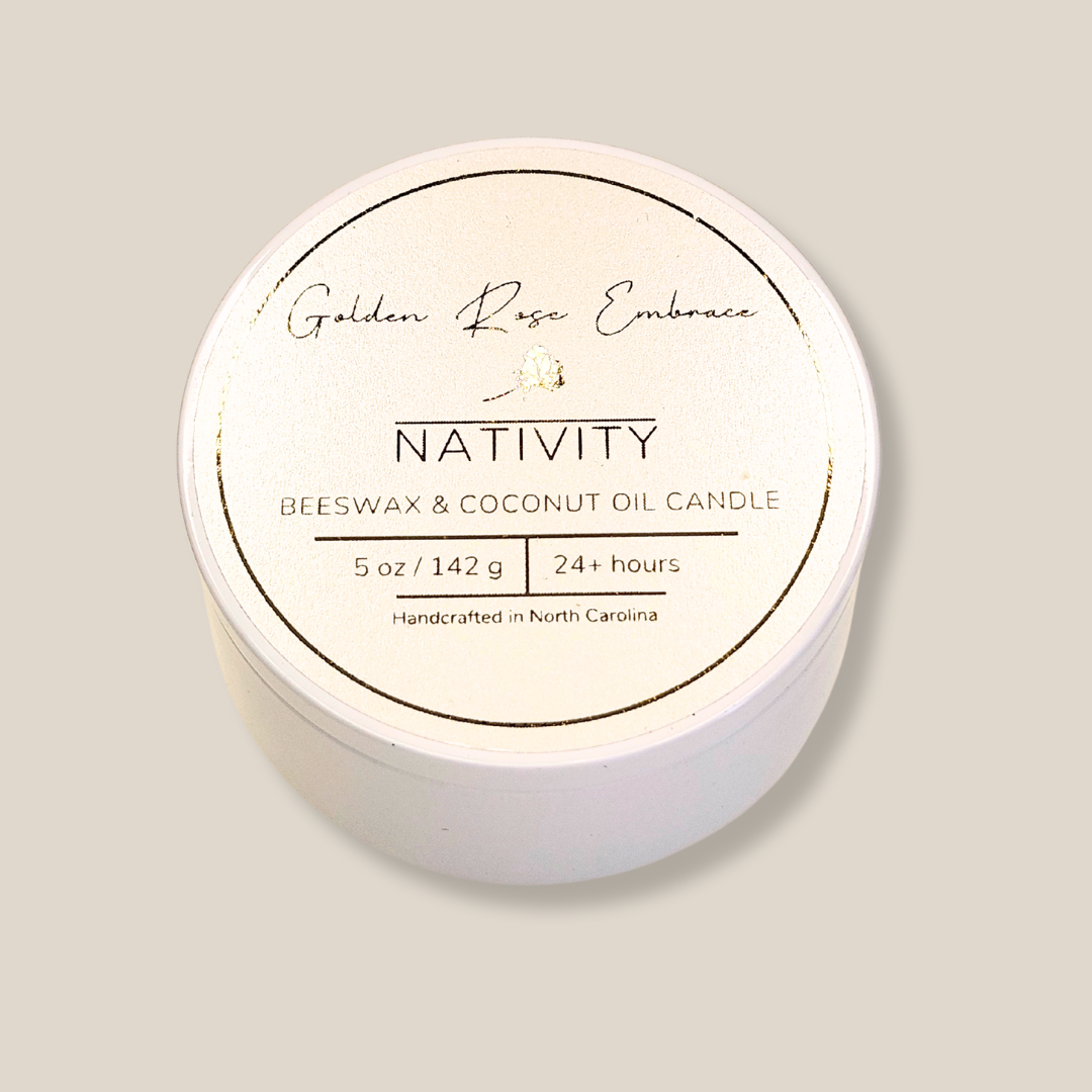 Nativity 5oz Tin Candle