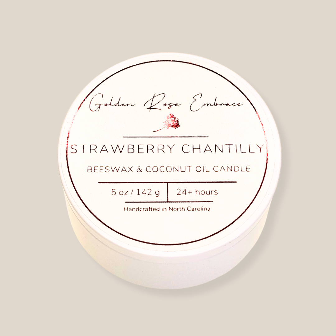 Strawberry Chantilly 5oz Tin Candle