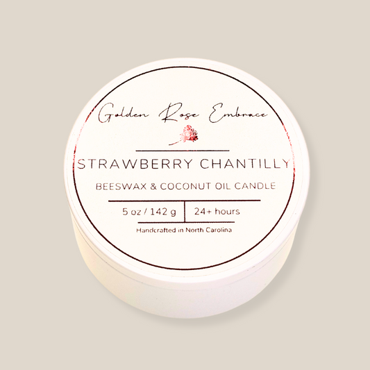 Strawberry Chantilly 5oz Tin Candle